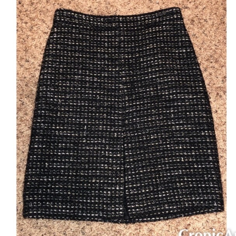 J. Crew Size 4 Tweed Pencil Skirt with Front Slit